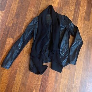 Black leather jacket
